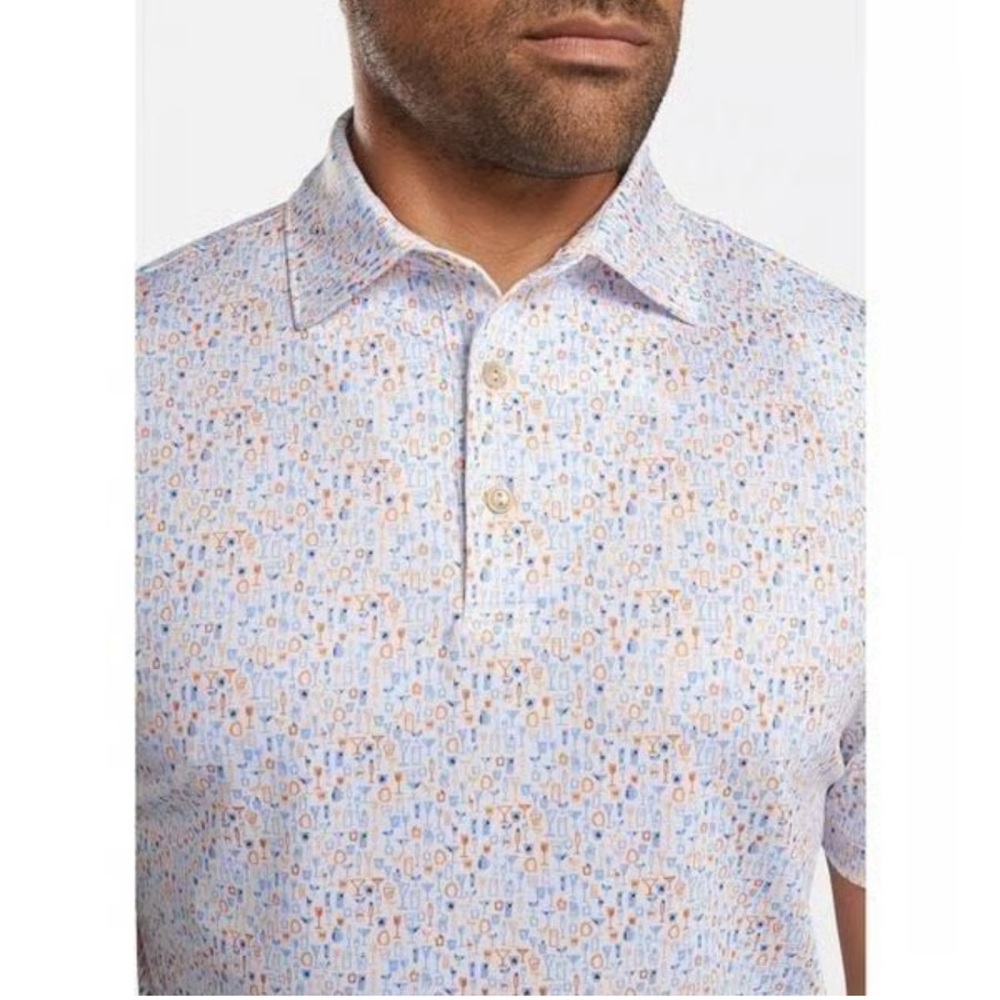 Peter Millar Men’s L Summer Comfort Carroll Performance Polo UPF 50+